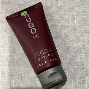 Hugo Boss Deep Red Shower Gel with Silver Cap for women